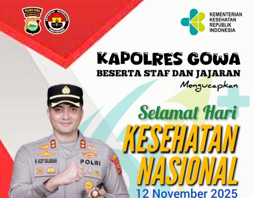 Kapolres Gowa Beserta Staf dan Jajaran Ucapkan Selamat Hari Kesehatan Nasional ke-61