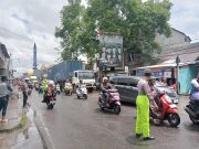 Truk Kontainer Putus Tali Kopling, Lalu Lintas Macet di Perapatan Poros Malino–Sungguminasa