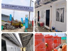 Pemukiman warga akibat tanah bergerak desa Padasari , HUNTARA, sangat mewah.