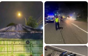 Diduga Kurang Konsentrasi, Pengendara Motor Tabrak Truk di Jalan Soekarno-Hatta Salatiga Salatiga Jateng, Buletin-news.com ||
