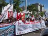 Nuansa Nasionalisme Warnai Aksi May Day di Semarang, Buruh dan Personel Polda Jateng Nyanyikan Lagu Kebangsaan.