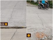 Pekerjaan rabat beton jalan raya mantran balamoa banyak mengalami patah dan rentak