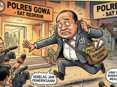 Sebelas Jam Menjalani Pemeriksaan, Kadis Perkimtan Gowa Tergopoh Gopoh Tinggalkan Reskrim
