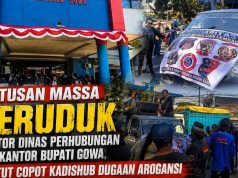 Ratusan Massa Geruduk Kantor Dinas Perhubungan Dan Kantor Bupati Gowa, Tuntut Copot Kadishub Dugaan Arogansi