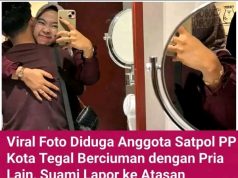 Viral ,seorang wanita anggota Satpol PP Tegal dan Selingkuhan Selfie Ciuman, Suami Lapor Pemkot