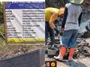 Proyek anggaran gede dinding penahan tanah (talud ) jalan kali bakung – karang jambu masih memakai manual